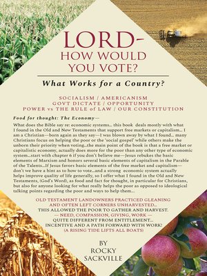 cover image of Lord--How Would You Vote?: What Works for a Country?